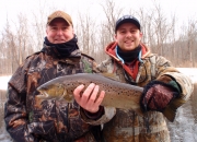Tim Jr. & Dad with an awesome Muskegon river brown