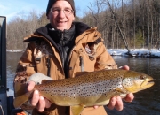 Darren with an awesome 22-inch brown trout