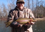 Dave with a great 20inch Muskegon rainbow trout