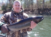 Rod with the last steelhead of the day