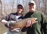 Blake with a great male buck steelhead