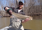 blake with another Muskegon river steelhead