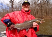 Herb with a Muskegon river steelhead