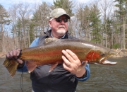 Bert with a crimson red buck