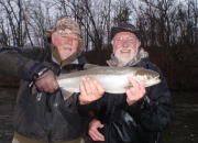 Bert & Father Joe with a Muskegon River silver bullet
