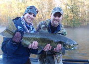 Kristen\'s First Ever Muskegon River Salmon Taken On A Fly Rod