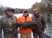 Tom, Jerry, & Mike with their Muskegon River King Salmon