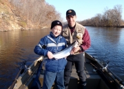 Kirk & His son with first ever steelhead