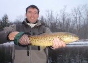 Scott holding his outstanding 21inch Muskegon River Brown