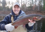 Jim with a Muskegon river steelhead
