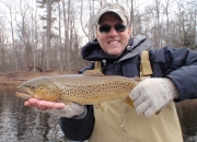 Jim with a great Muskegon river brown