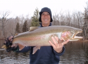 Brian with a really nice Muskegon steelhead