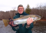 Charles with a nice Muskegon river steelhead
