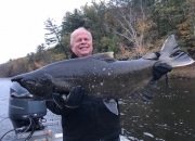 Jim with the biggest King I've ever seen, 34 pounds, 44 inches
