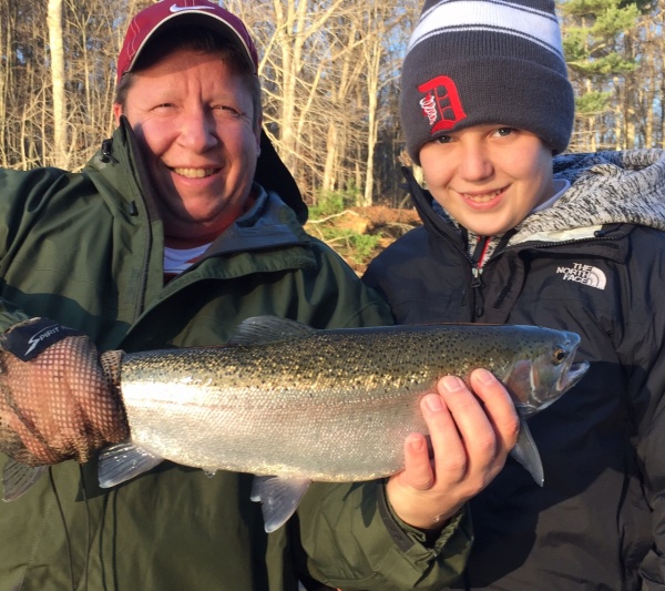Bill & Son Colton with his first steelhead