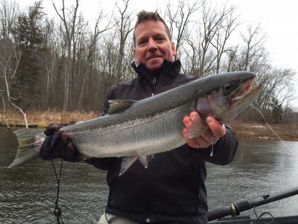 Steve with a nice December Steelhead