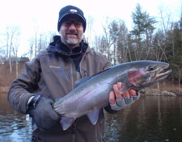 Pat with another nice Muskegon river steelhead