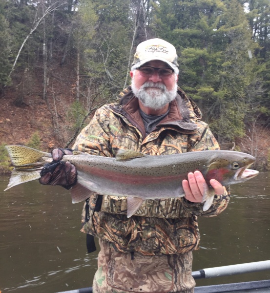 Dave with a beautiful spring steelhead