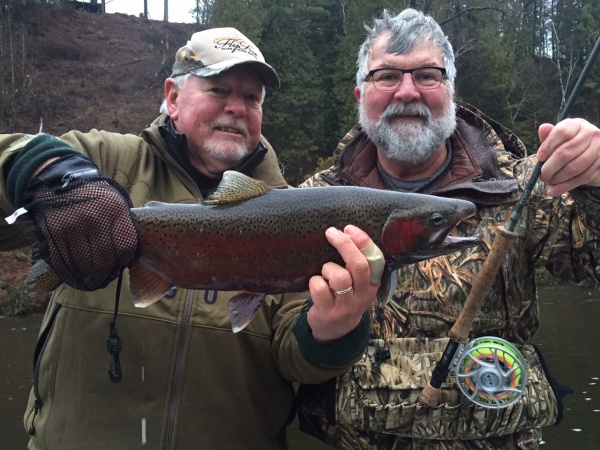 Dave & Bert with a steelhead