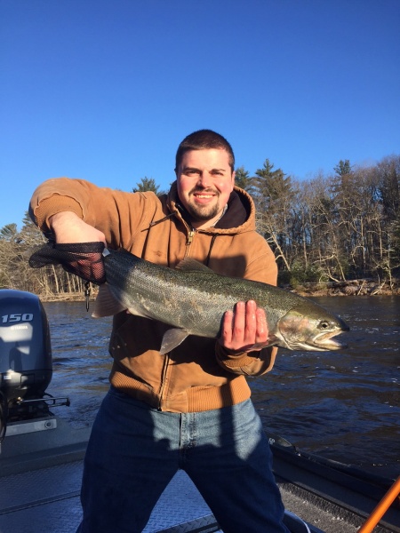 Paul Jr. with a nice steelhead