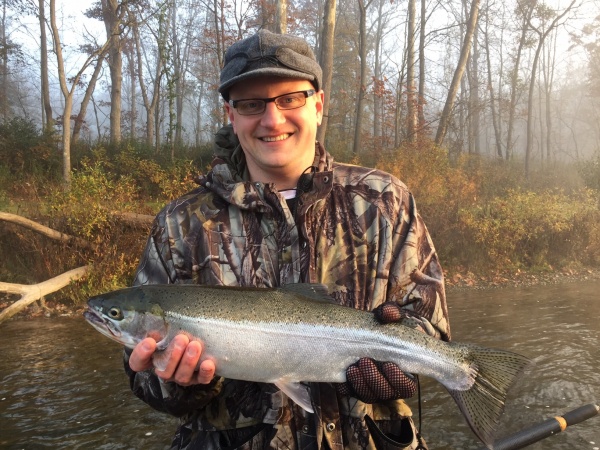 Jeremy with another nice fall steelhead