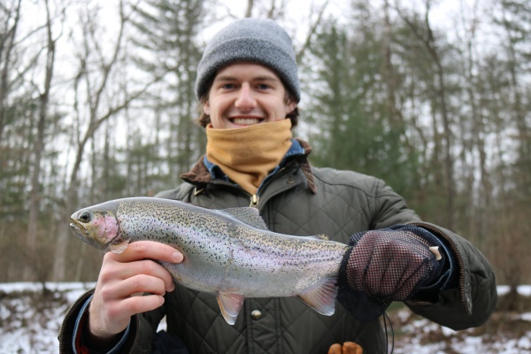 Mack with a really nice 20" rainbow trout
