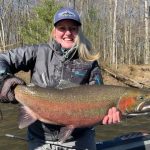 Amy with a monster steelhead